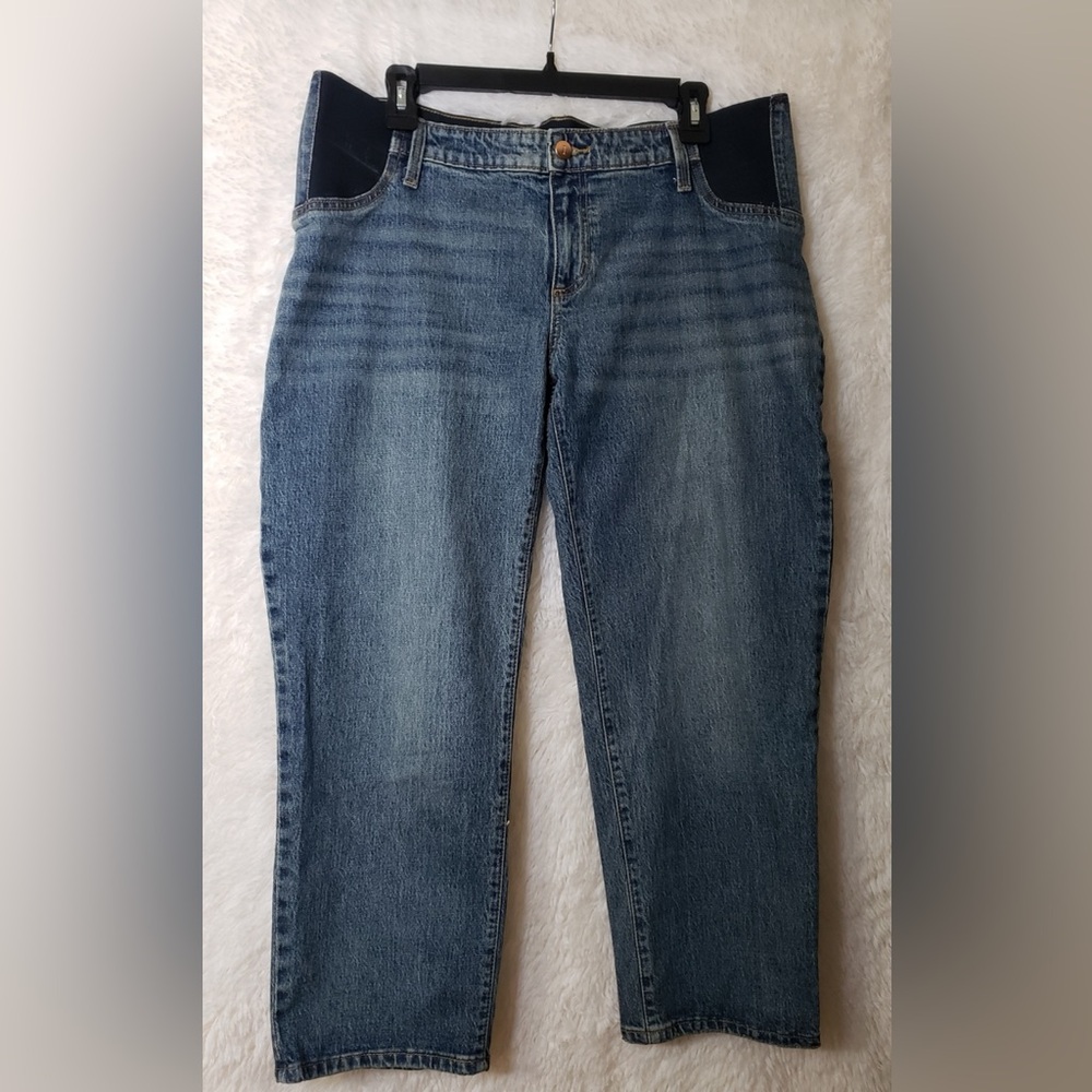Isabel Maternity by Ingrid & Isabel Vintage Straight Panel Denim Jeans Size 10